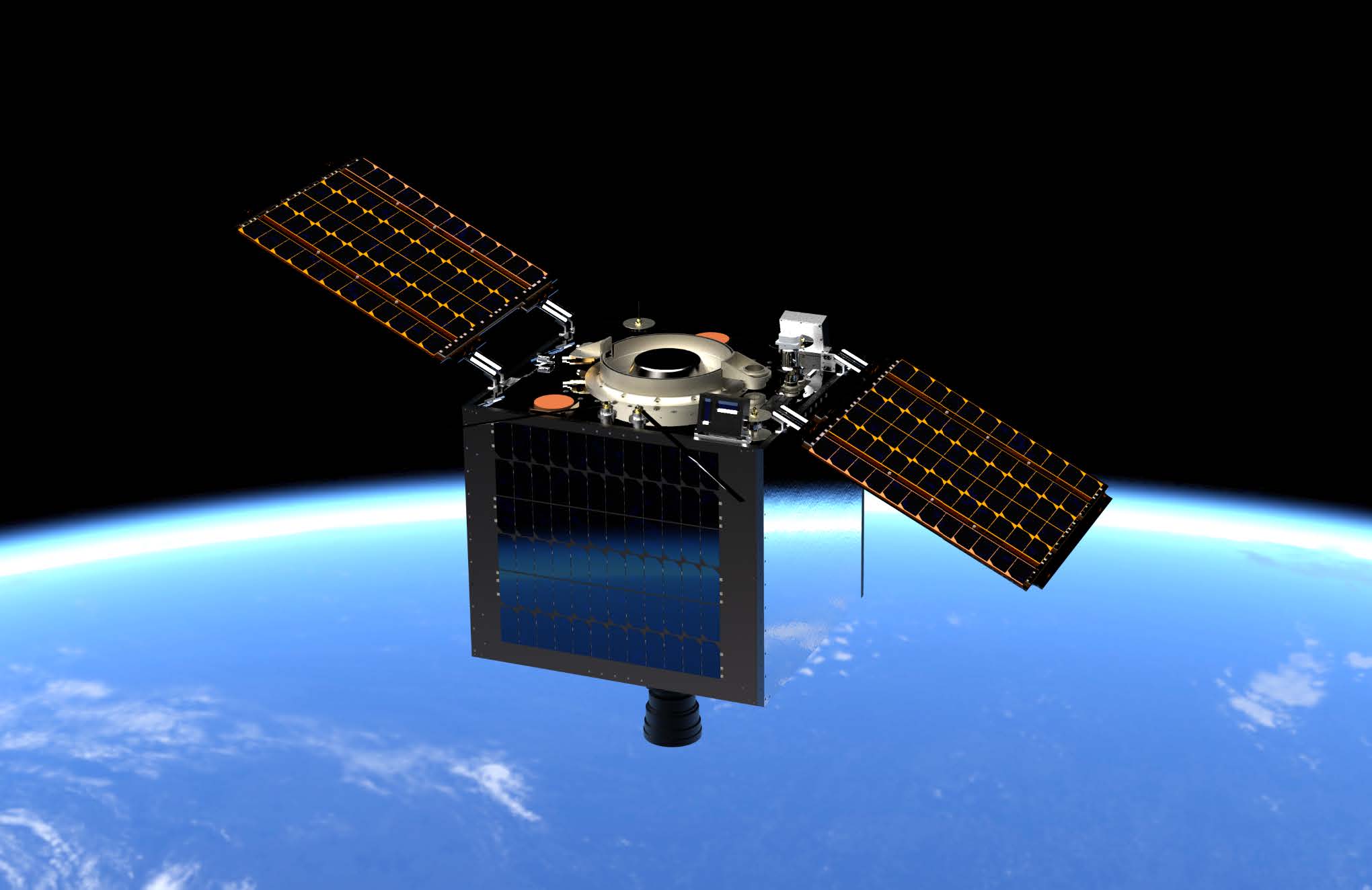 3D renders of the MULA satellite. Photos courtesy of SSTL.