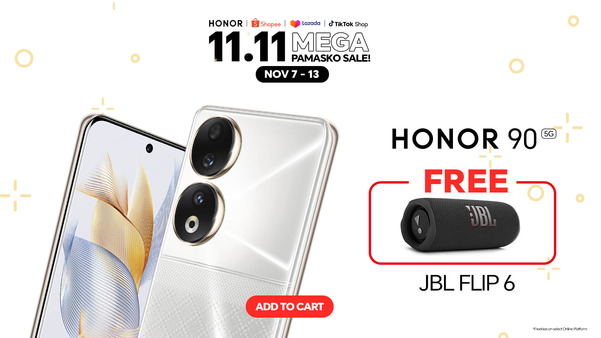HONOR 90 5G with FREE JBL Bluetooth Speakers