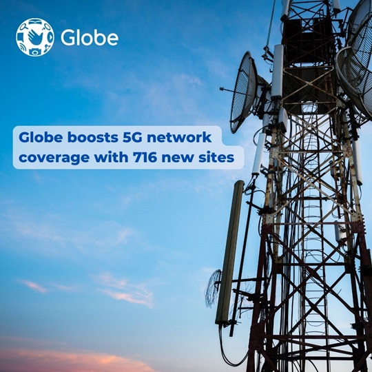 Digital enablement push: Globe boosts 5G network coverage with 716 new sites