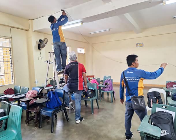 Actual FTTR installation at Balingasa High School, Quezon City (October 19, 2023)